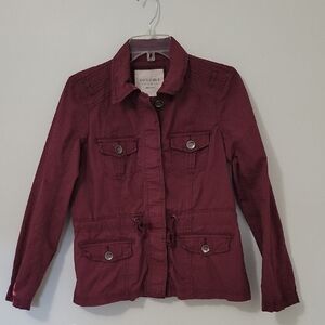 Sonoma Women's Burgundy Jacket, Size Medium